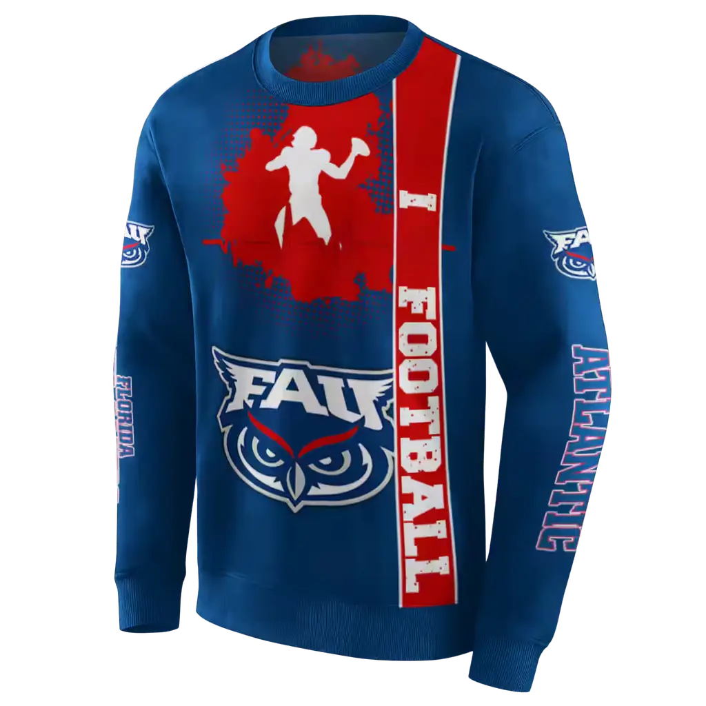 florida atlantic owls football heartbeat blue hoodie new arrival florida atlantic owls football heartbeat blue hoodie new arrival