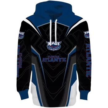 florida atlantic owls futuristic pattern blue black hoodie best selling