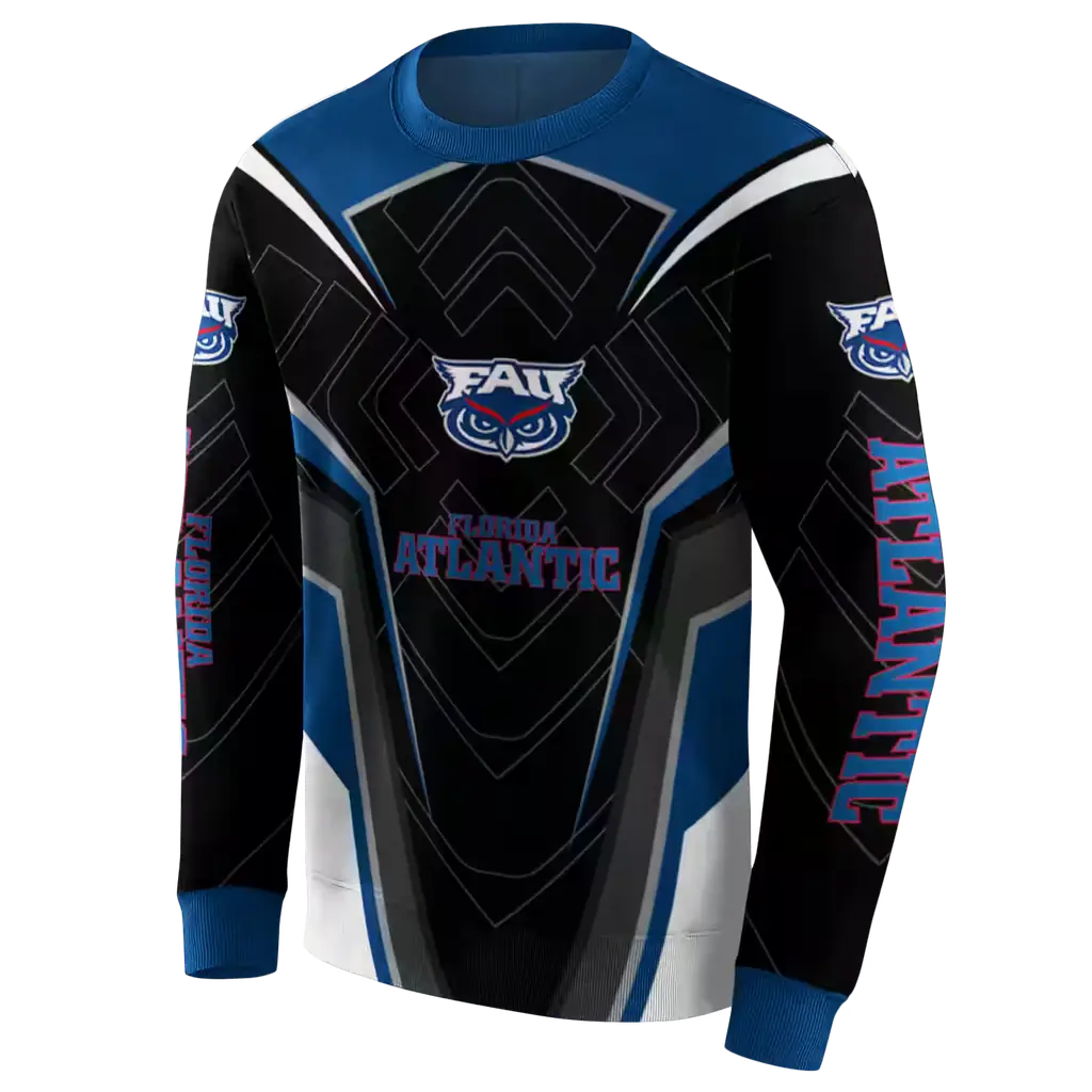 florida atlantic owls futuristic pattern blue black hoodie new arrival florida atlantic owls futuristic pattern blue black hoodie new arrival