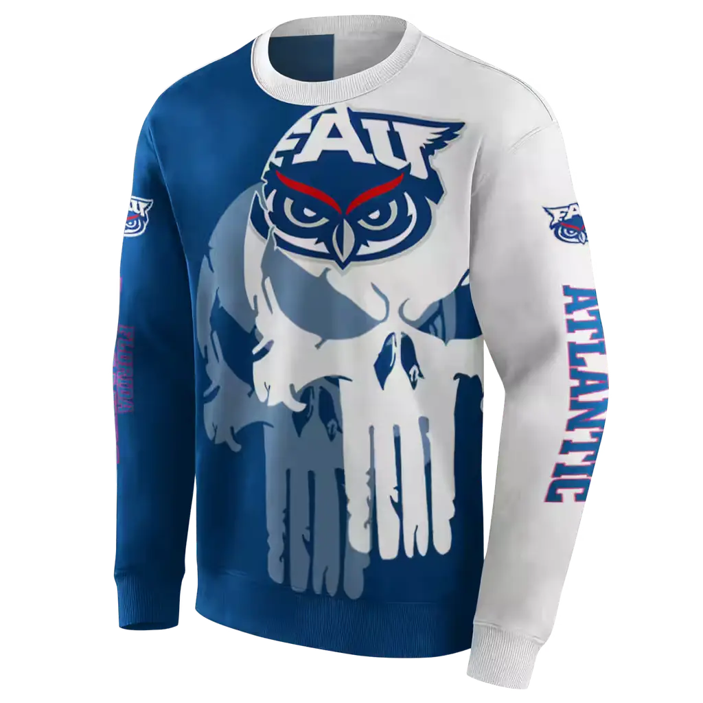florida atlantic owls graphic punisher blue white hoodie new arrival florida atlantic owls graphic punisher blue white hoodie new arrival