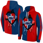 florida atlantic owls heartbeat graphic blue hoodie best selling