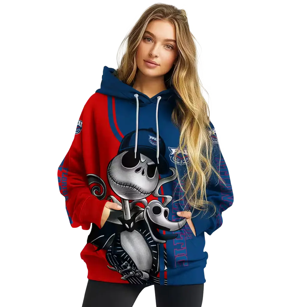 florida atlantic owls jack skellington blue hoodie high quality florida atlantic owls jack skellington blue hoodie high quality
