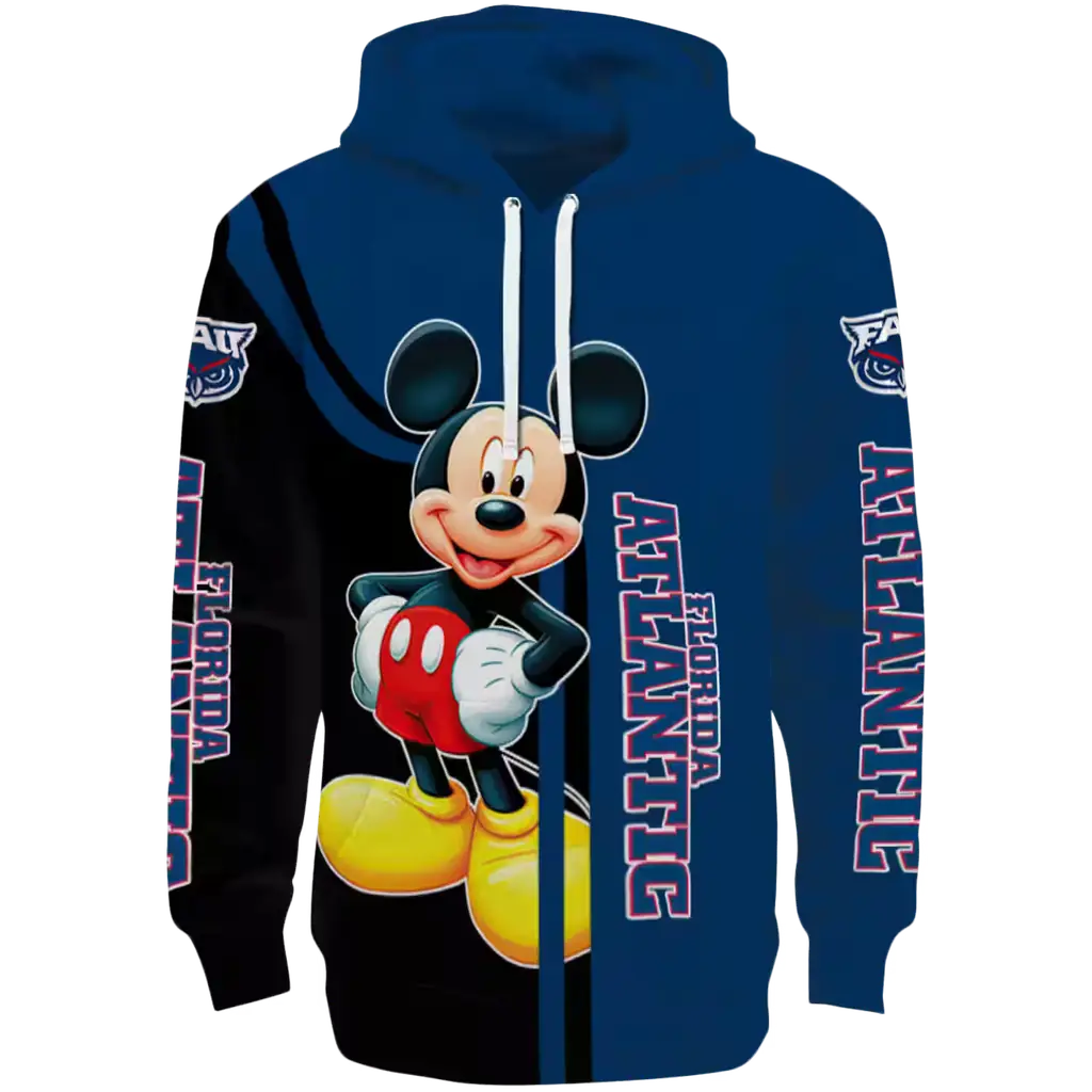 florida atlantic owls mickey mouse blue black hoodie best selling florida atlantic owls mickey mouse blue black hoodie best selling