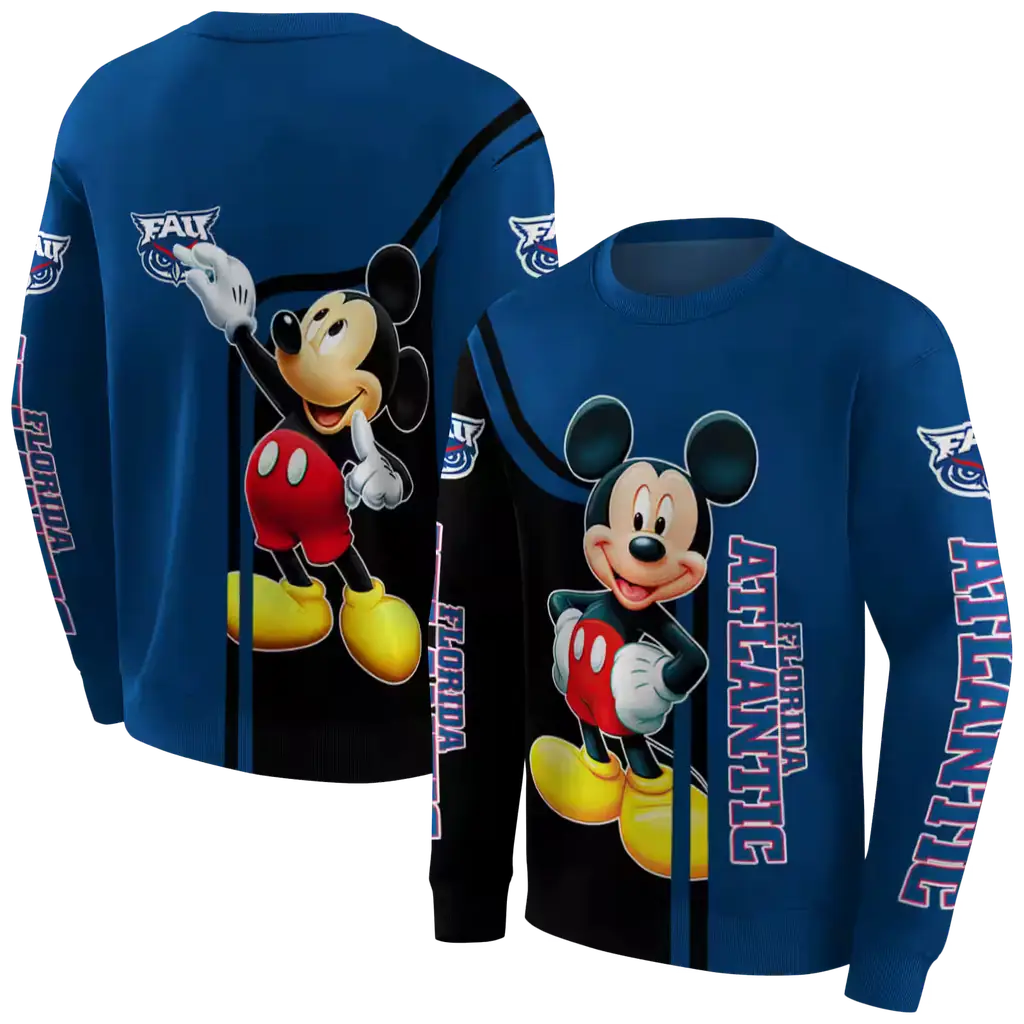 florida atlantic owls mickey mouse blue black hoodie premium grade florida atlantic owls mickey mouse blue black hoodie premium grade