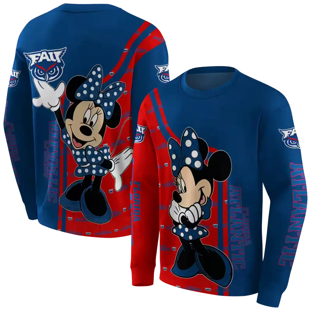 florida atlantic owls minnie mouse blue hoodie premium grade florida atlantic owls minnie mouse blue hoodie premium grade