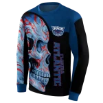 florida atlantic owls skull motif blue black hoodie best selling