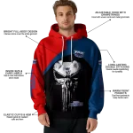florida atlantic owls skull punisher red black hoodie best selling