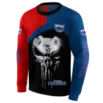 florida atlantic owls skull punisher red black hoodie best selling