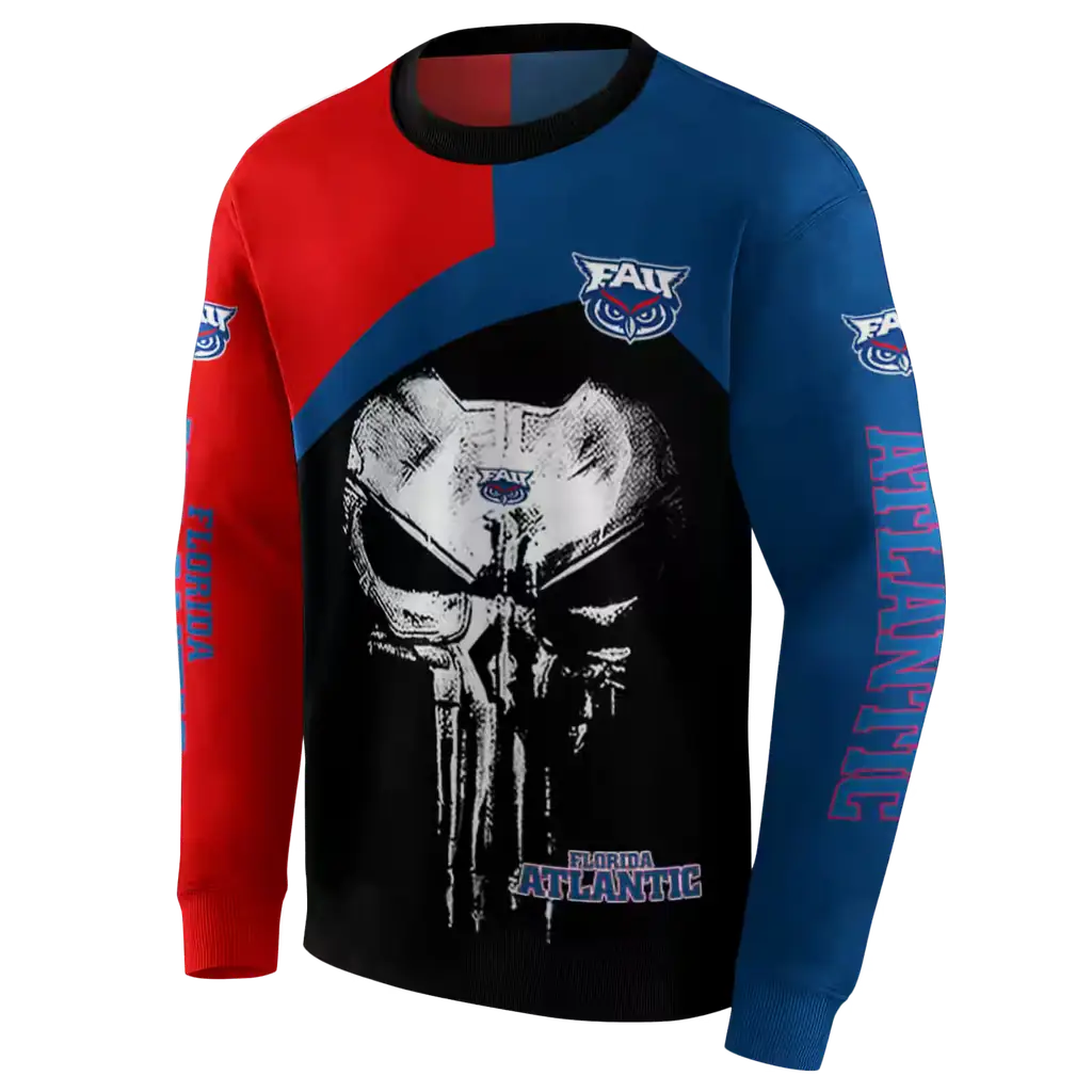 florida atlantic owls skull punisher red black hoodie new arrival florida atlantic owls skull punisher red black hoodie new arrival