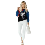 florida atlantic owls skull punisher red black hoodie best selling