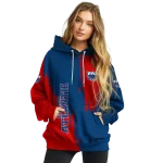 florida atlantic owls splatter effect blue hoodie best selling