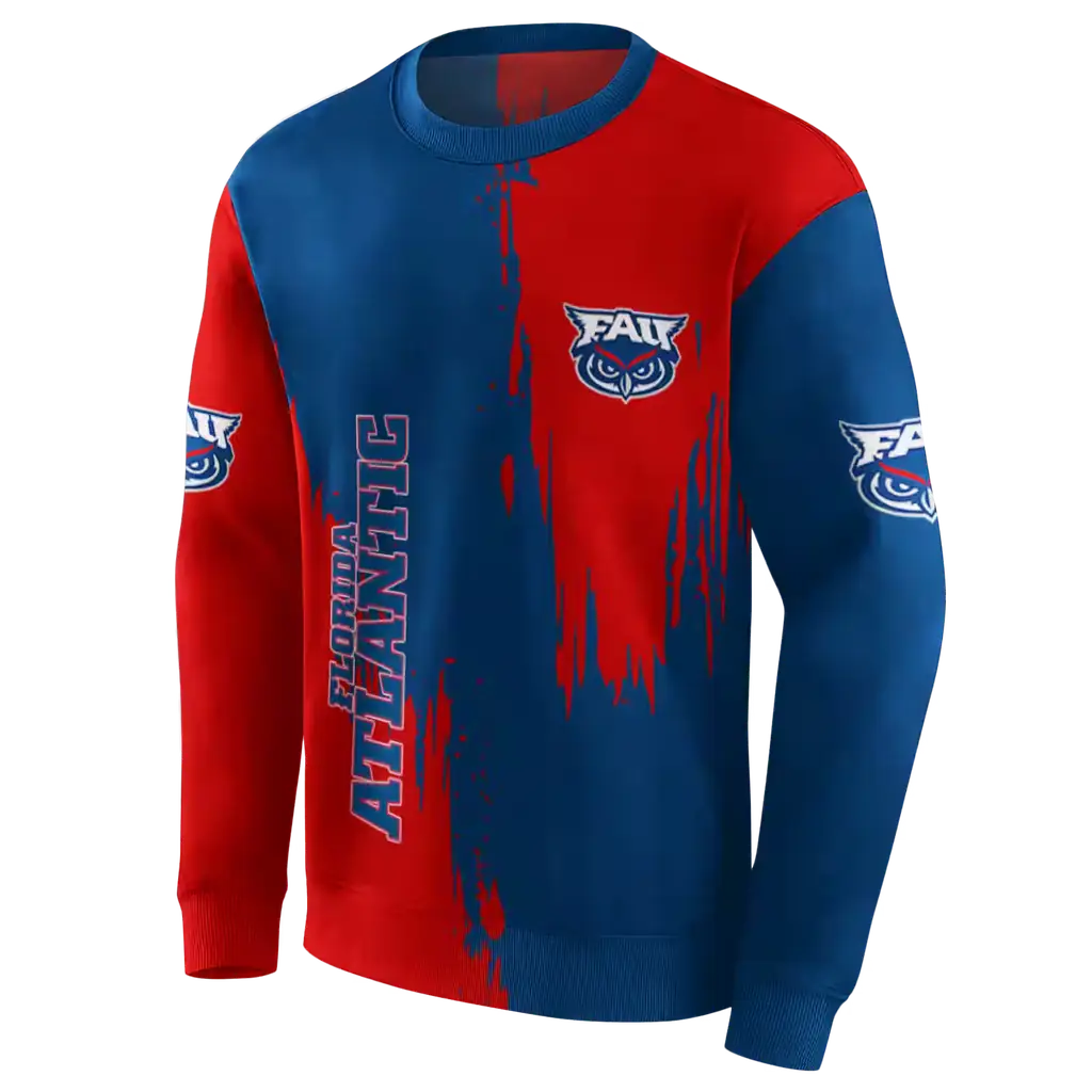 florida atlantic owls splatter effect blue hoodie new arrival florida atlantic owls splatter effect blue hoodie new arrival