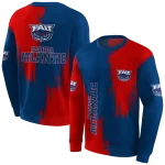 florida atlantic owls splatter effect blue hoodie best selling