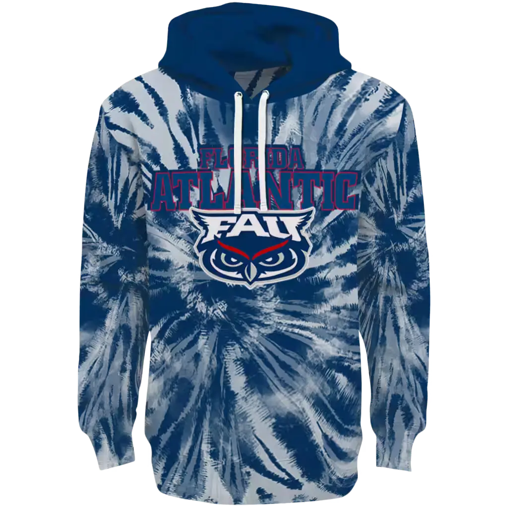 florida atlantic owls tie dye pattern blue hoodie best selling florida atlantic owls tie dye pattern blue hoodie best selling