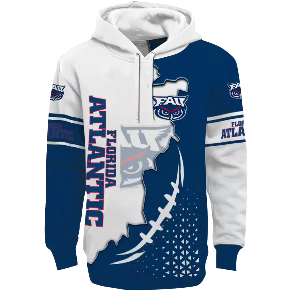 florida atlantic owls triangular pattern blue white hoodie best selling florida atlantic owls triangular pattern blue white hoodie best selling