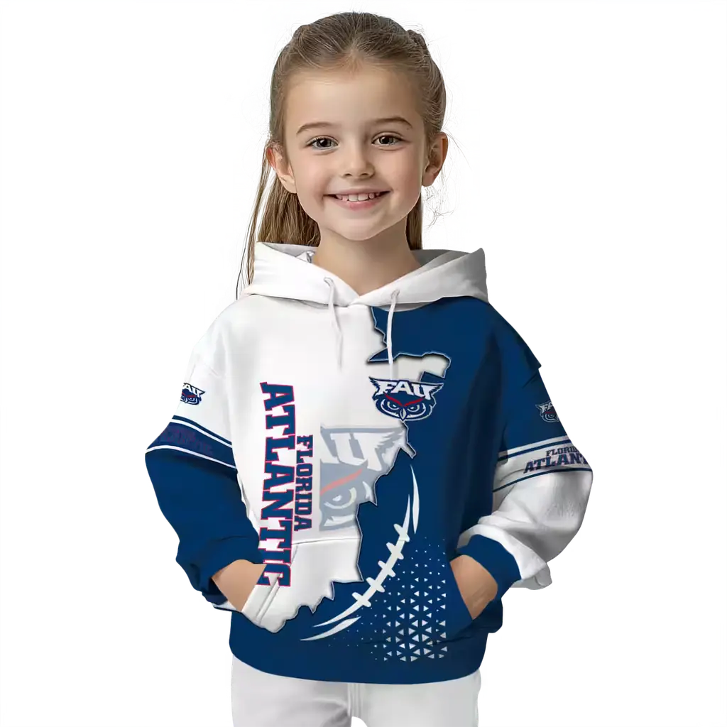 florida atlantic owls triangular pattern blue white hoodie top rated florida atlantic owls triangular pattern blue white hoodie top rated
