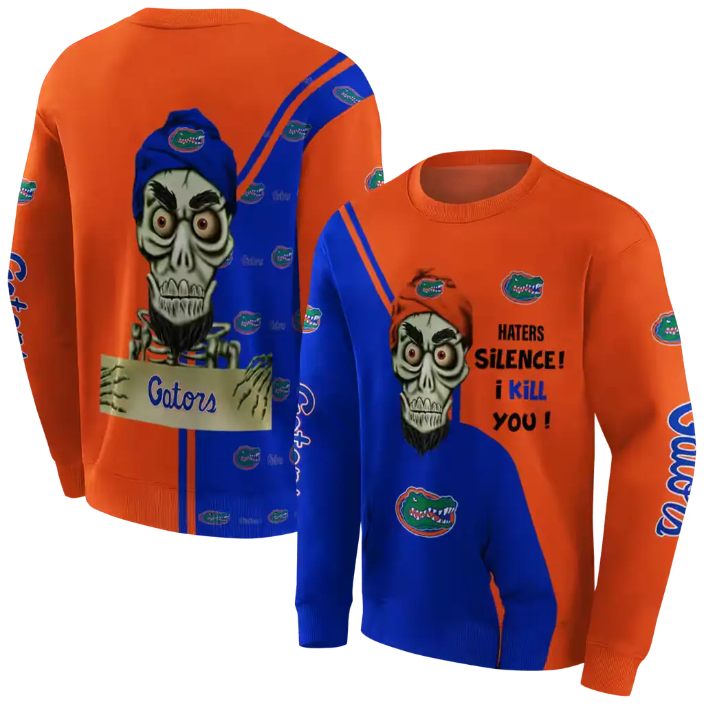 florida gators achmed skull blue hoodie premium grade florida gators achmed skull blue hoodie premium grade