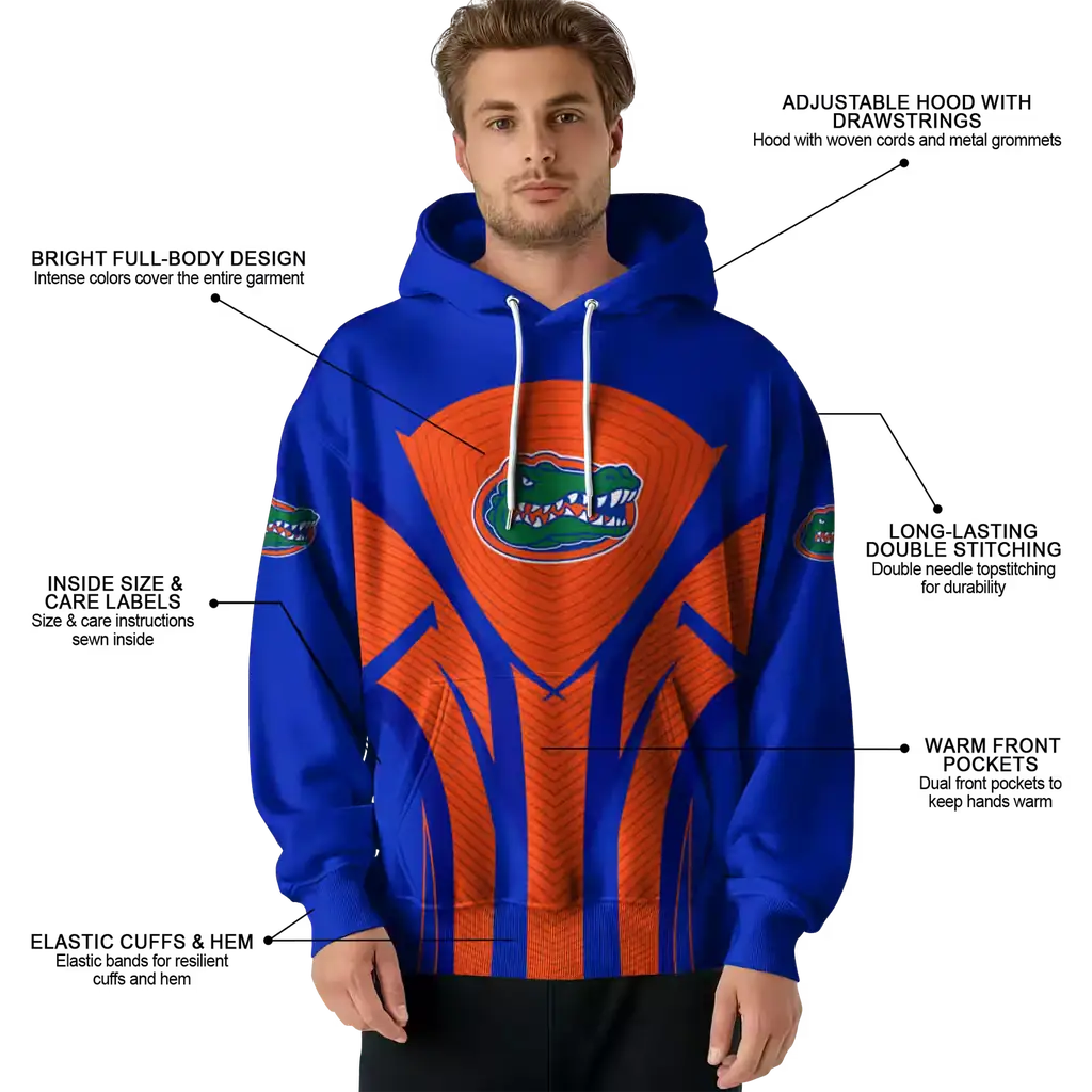 florida gators concentric lines blue black hoodie latest model florida gators concentric lines blue black hoodie latest model