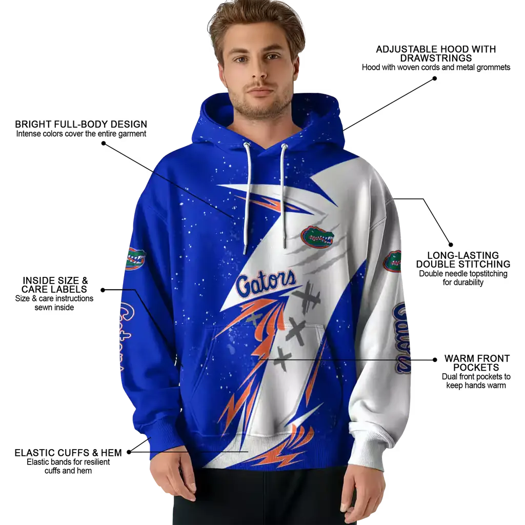 florida gators dynamic slash blue white hoodie latest model florida gators dynamic slash blue white hoodie latest model