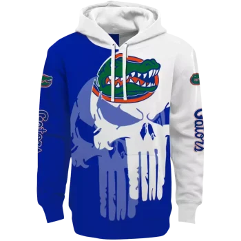 florida gators graphic punisher blue white hoodie best selling