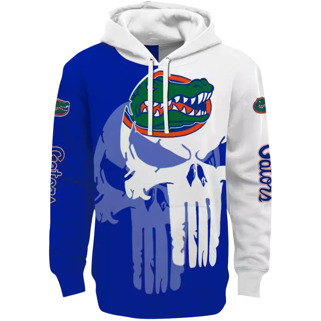 florida gators graphic punisher blue white hoodie best selling florida gators graphic punisher blue white hoodie best selling