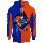 florida gators heartbeat graphic blue hoodie best selling