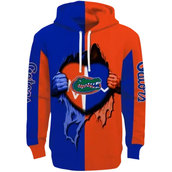 florida gators heartbeat graphic blue hoodie best selling