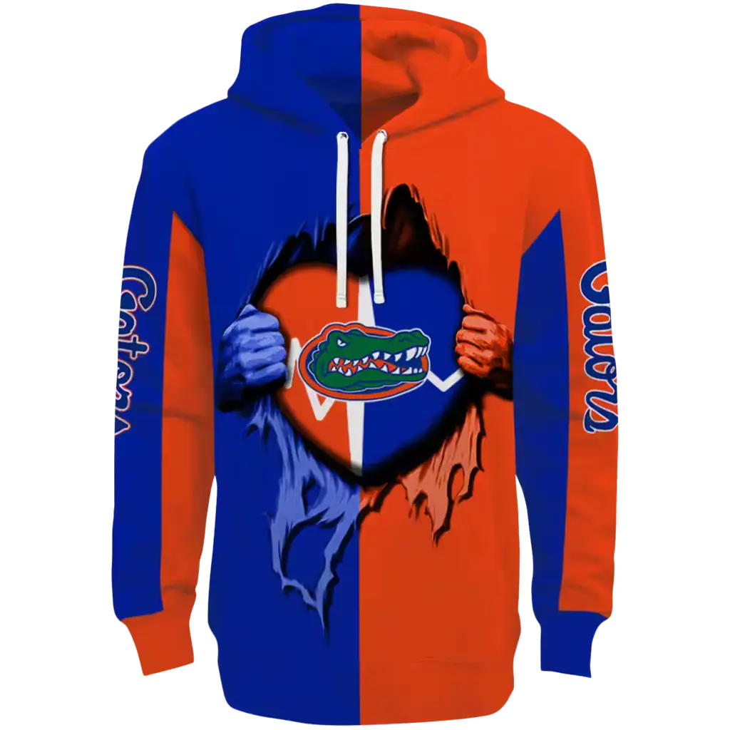 florida gators heartbeat graphic blue hoodie best selling florida gators heartbeat graphic blue hoodie best selling