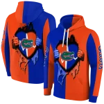 florida gators heartbeat graphic blue hoodie best selling