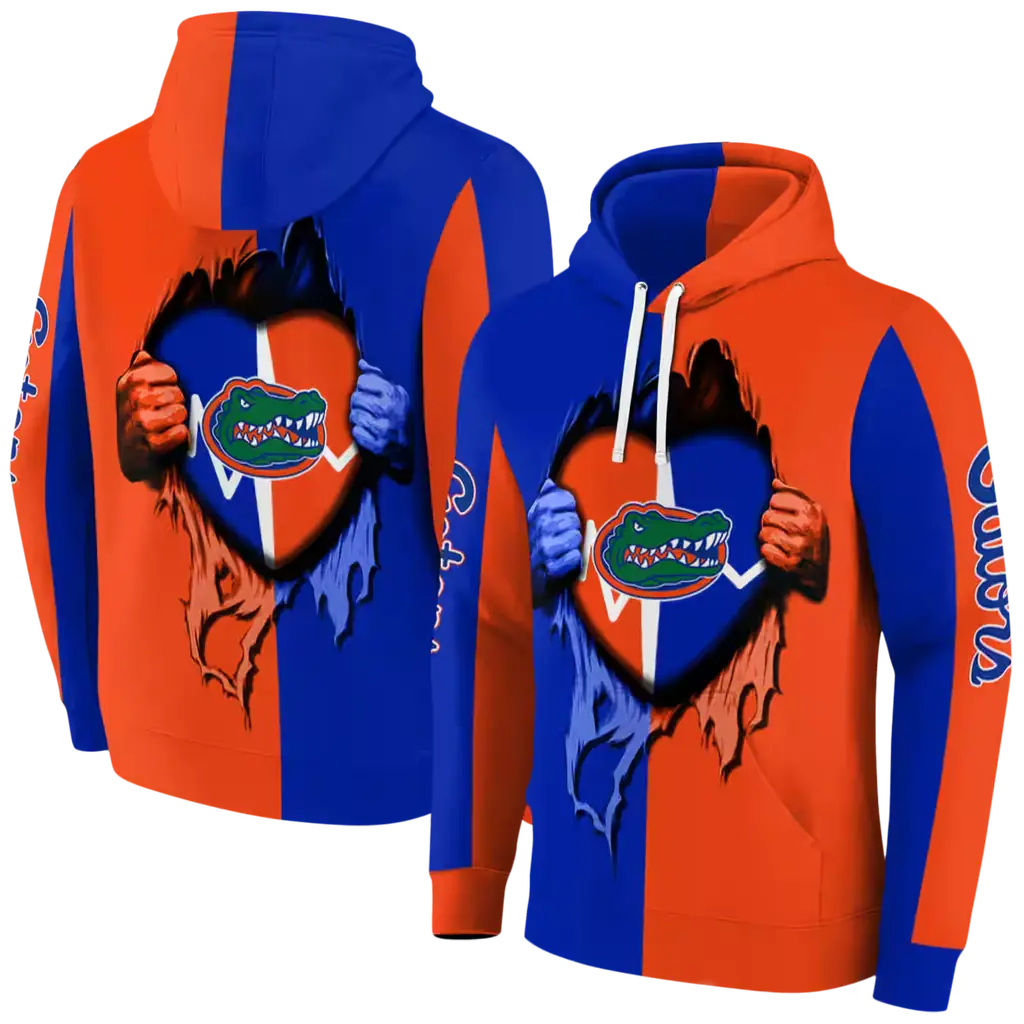 florida gators heartbeat graphic blue hoodie fashion forward florida gators heartbeat graphic blue hoodie fashion forward