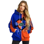 florida gators heartbeat graphic blue hoodie best selling