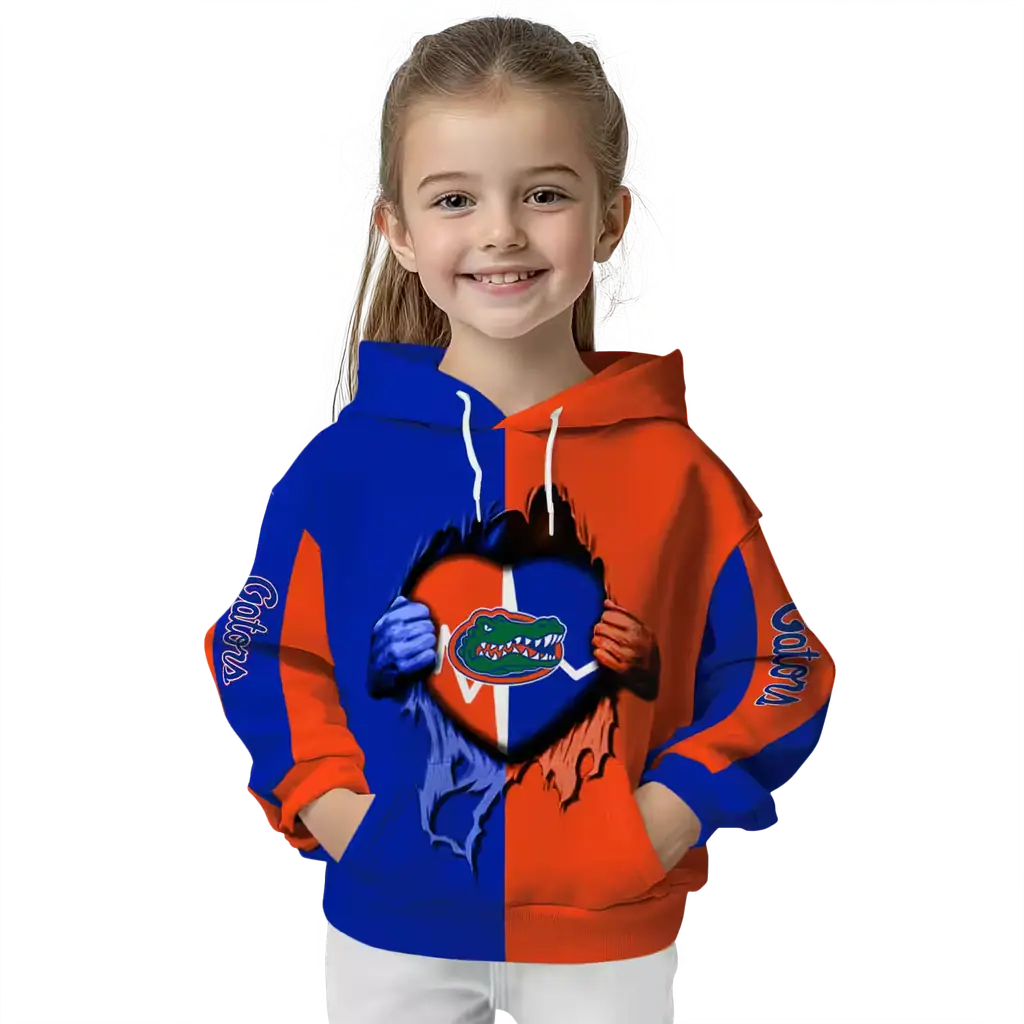 florida gators heartbeat graphic blue hoodie top rated florida gators heartbeat graphic blue hoodie top rated