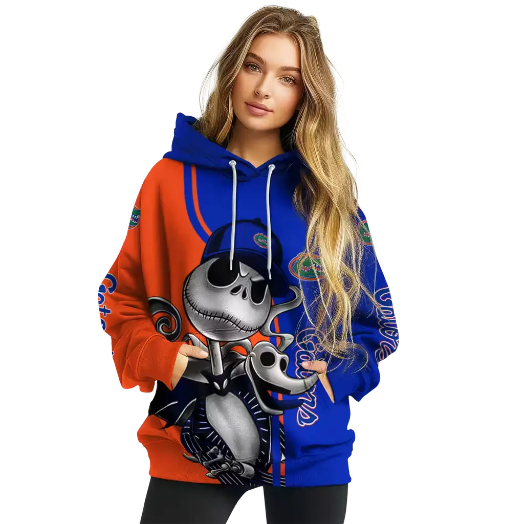 florida gators jack skellington blue hoodie high quality florida gators jack skellington blue hoodie high quality