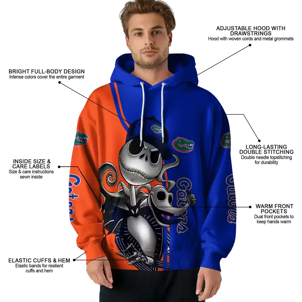 florida gators jack skellington blue hoodie latest model florida gators jack skellington blue hoodie latest model