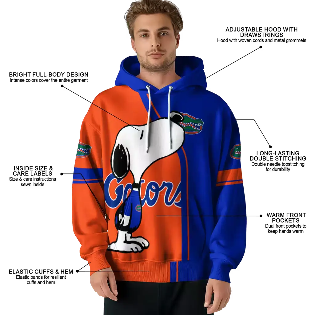 florida gators playful snoopy blue hoodie latest model florida gators playful snoopy blue hoodie latest model