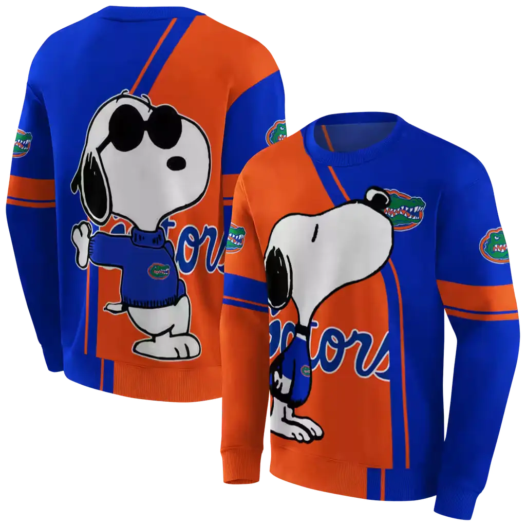 florida gators playful snoopy blue hoodie premium grade florida gators playful snoopy blue hoodie premium grade
