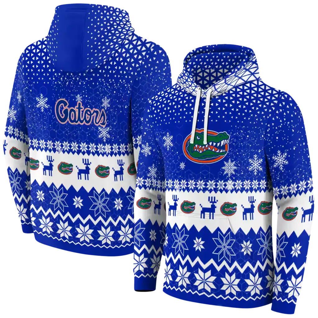 florida gators reindeer motif blue hoodie fashion forward florida gators reindeer motif blue hoodie fashion forward