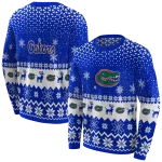 florida gators reindeer motif blue hoodie best selling