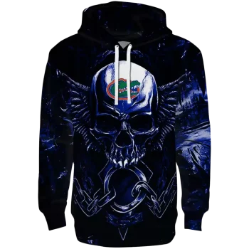 florida gators skull artwork blue black hoodie best selling