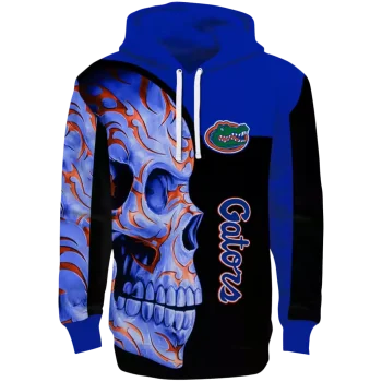florida gators skull motif blue black hoodie best selling