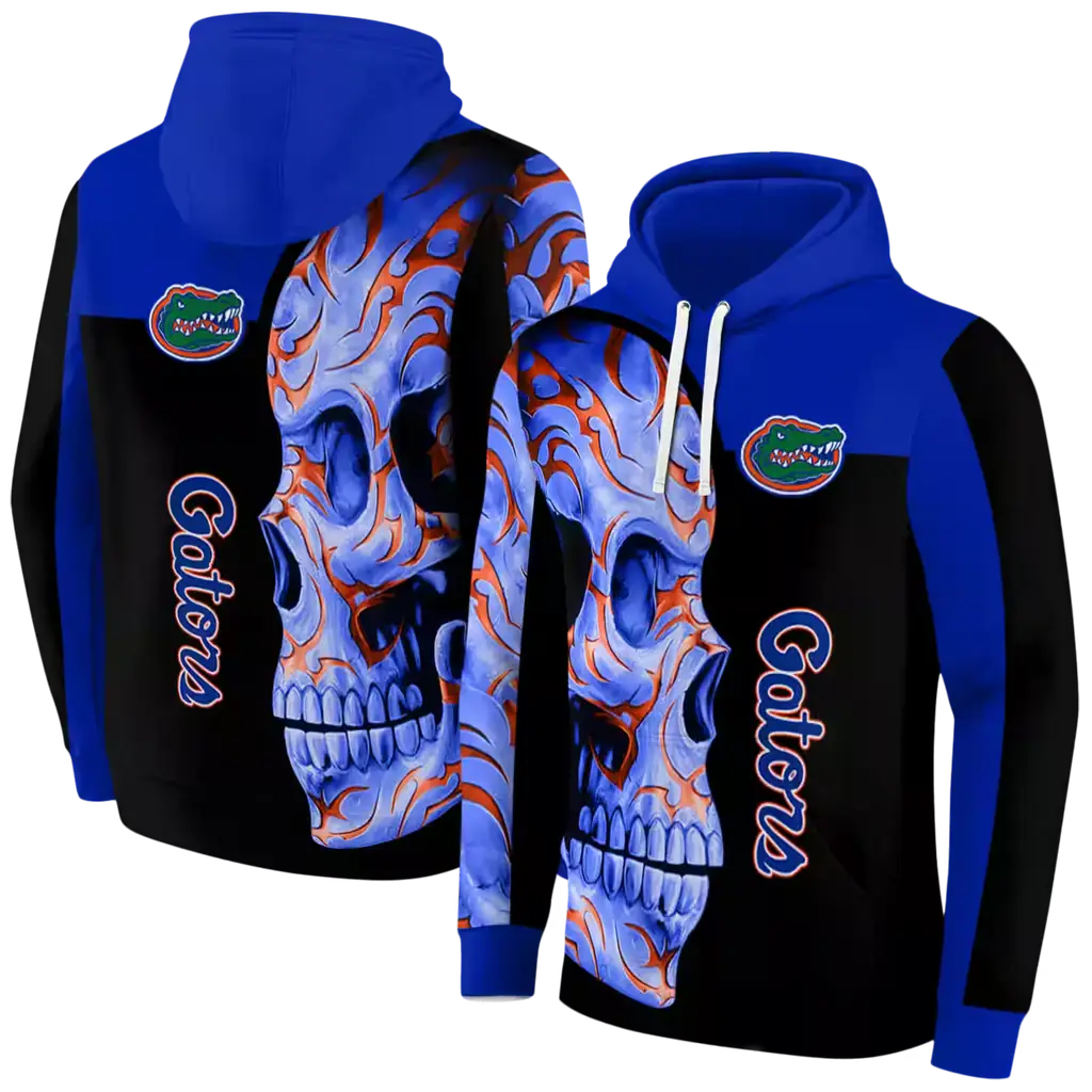 florida gators skull motif blue black hoodie fashion forward florida gators skull motif blue black hoodie fashion forward