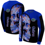 florida gators skull motif blue black hoodie best selling