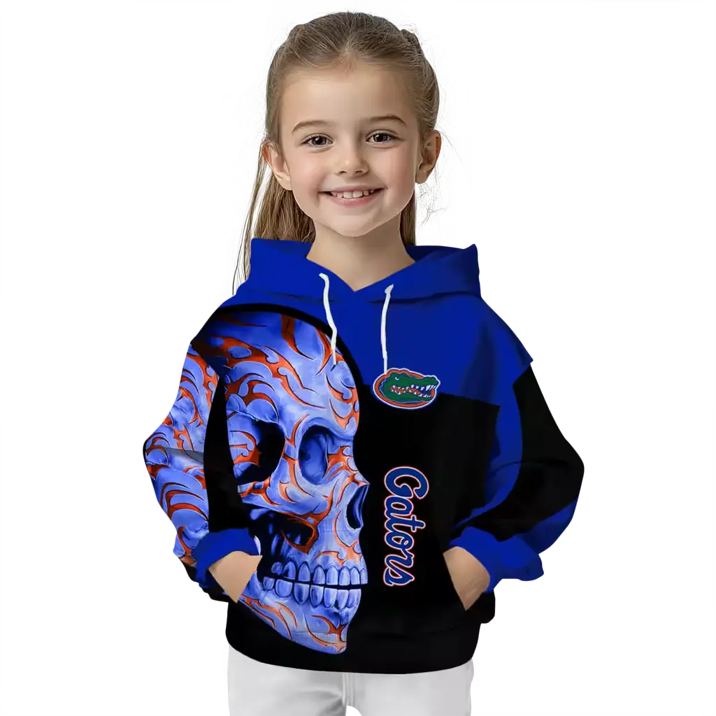 florida gators skull motif blue black hoodie top rated florida gators skull motif blue black hoodie top rated