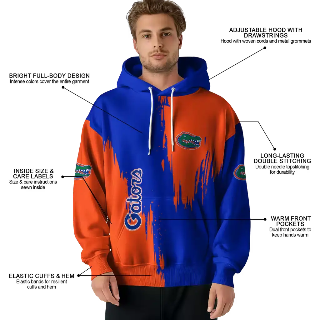 florida gators splatter effect blue hoodie latest model florida gators splatter effect blue hoodie latest model