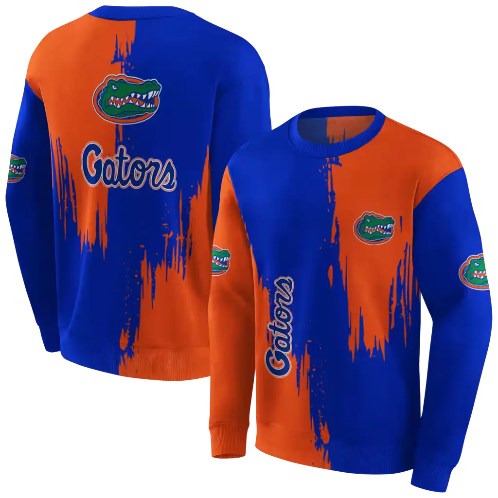 florida gators splatter effect blue hoodie premium grade florida gators splatter effect blue hoodie premium grade