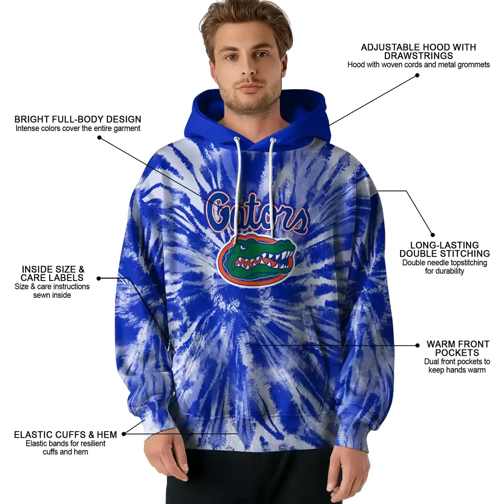 florida gators tie dye pattern blue hoodie latest model florida gators tie dye pattern blue hoodie latest model