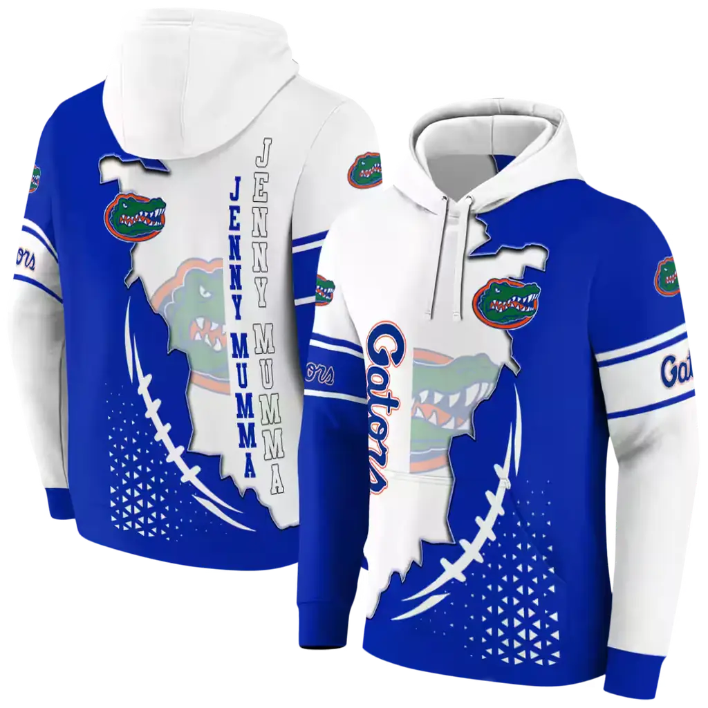 florida gators triangular pattern blue white hoodie fashion forward florida gators triangular pattern blue white hoodie fashion forward