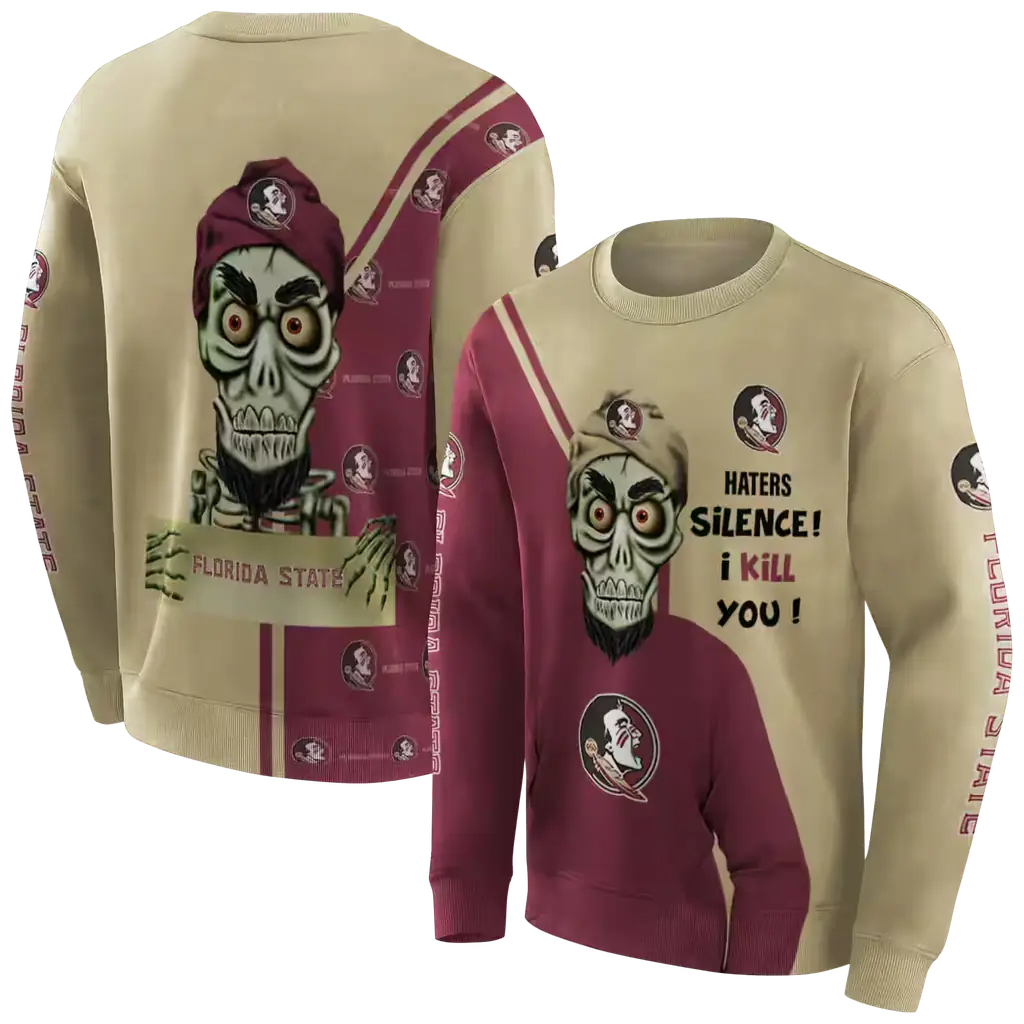 florida state seminoles achmed skull garnet hoodie premium grade florida state seminoles achmed skull garnet hoodie premium grade