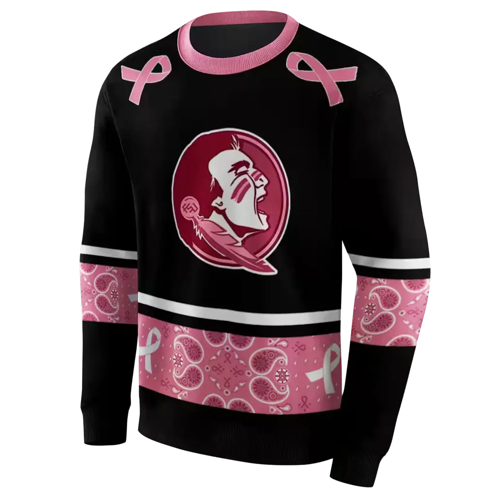 florida state seminoles awareness ribbon black pink hoodie new arrival florida state seminoles awareness ribbon black pink hoodie new arrival