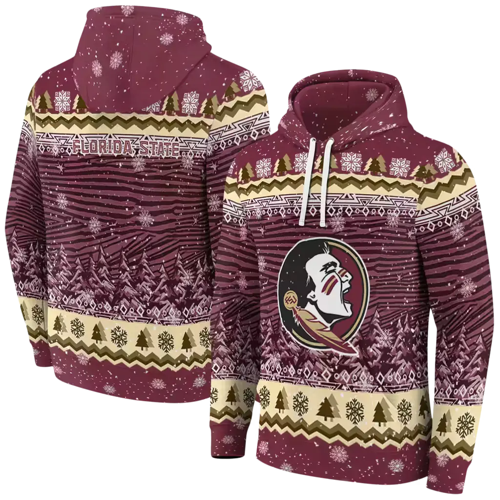florida state seminoles christmas trees garnet hoodie fashion forward florida state seminoles christmas trees garnet hoodie fashion forward